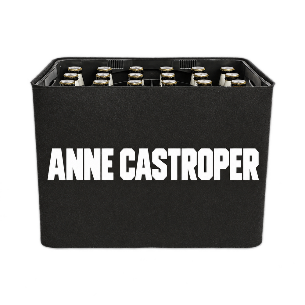 KistenBlende Anne Castroper auf Bierkasten