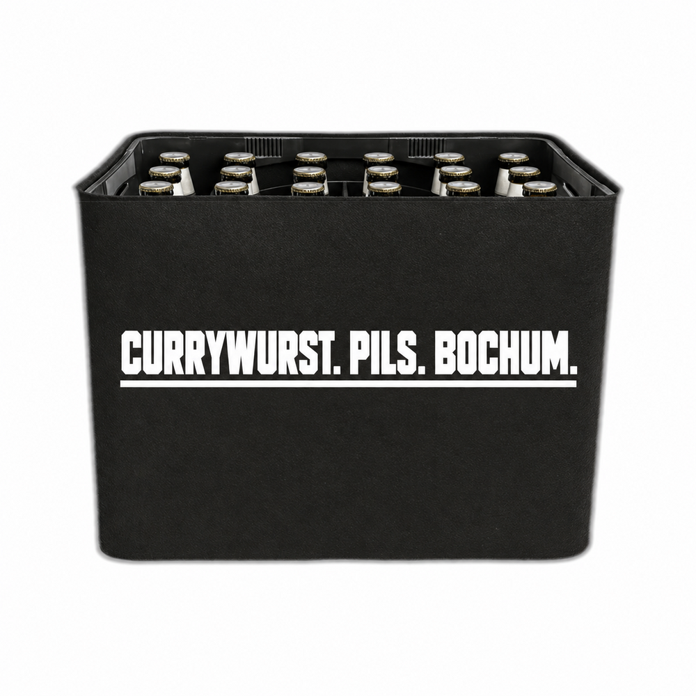 KistenBlende Currywurst. Pils. Bochum. auf Bierkasten