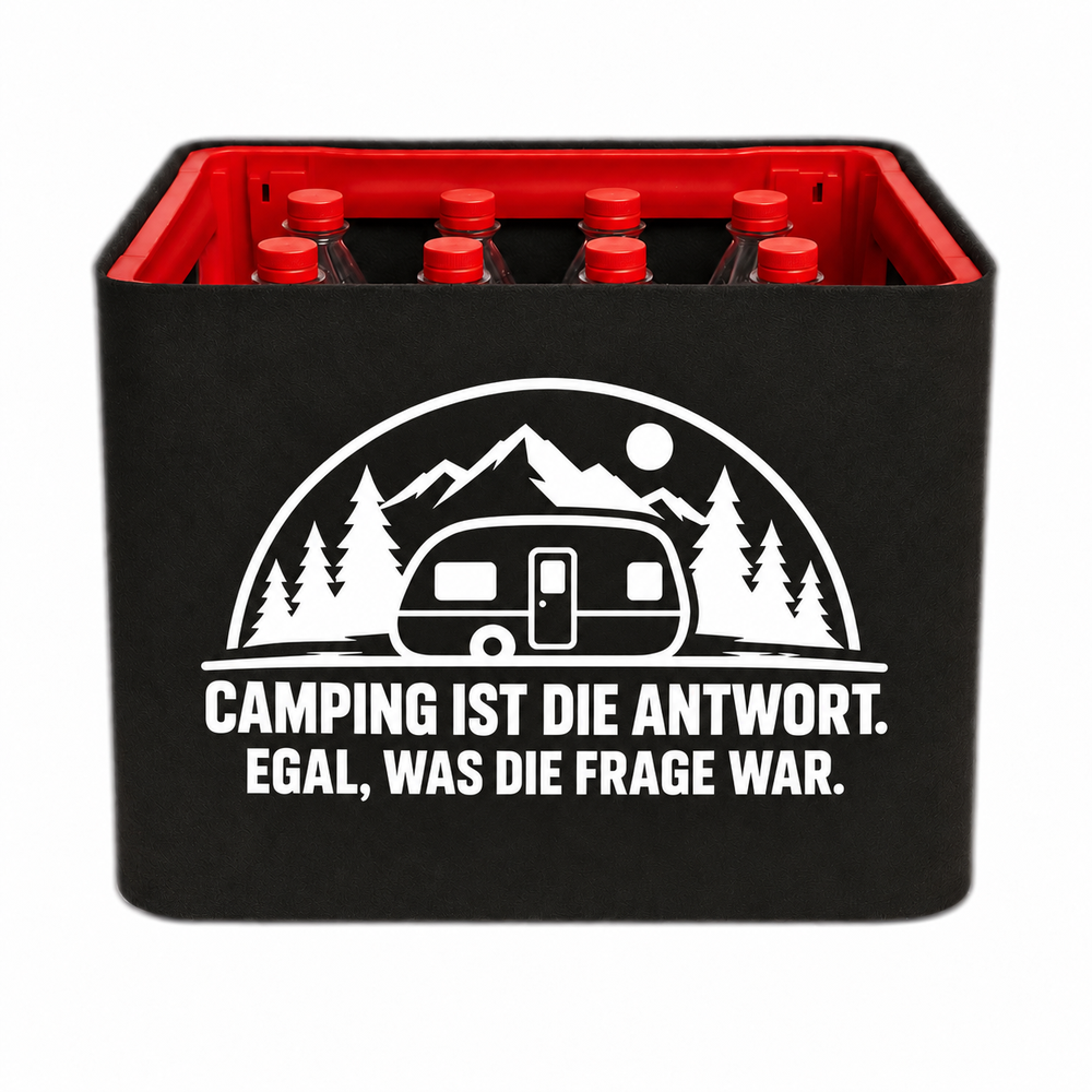 KistenBlende CAMPING IST DIE ANTWORT. EGAL, WAS DIE FRAGE WAR. – limonade-pet-12x1l