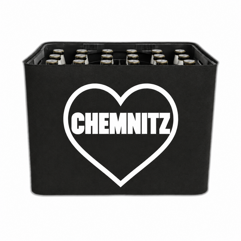 KistenBlende Chemnitz Stadt mit Herz auf Bierkasten