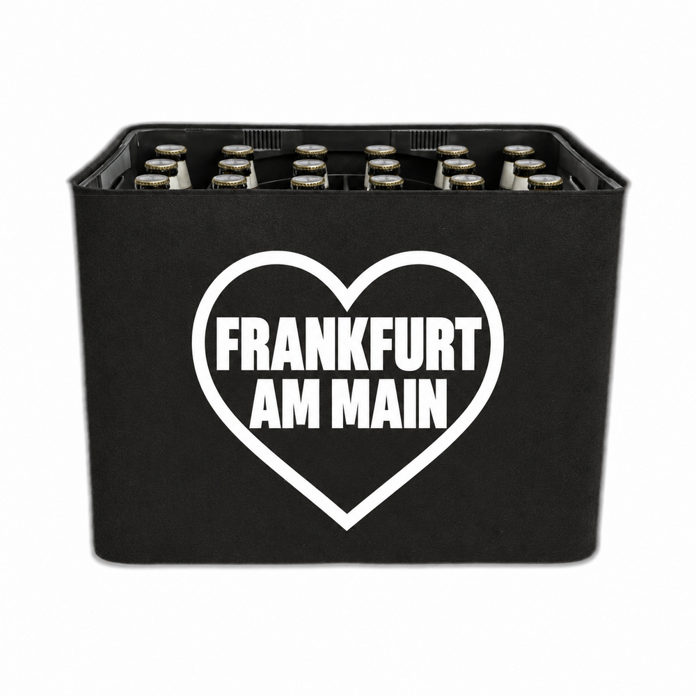KistenBlende Frankfurt am Main Stadt mit Herz auf Bierkasten