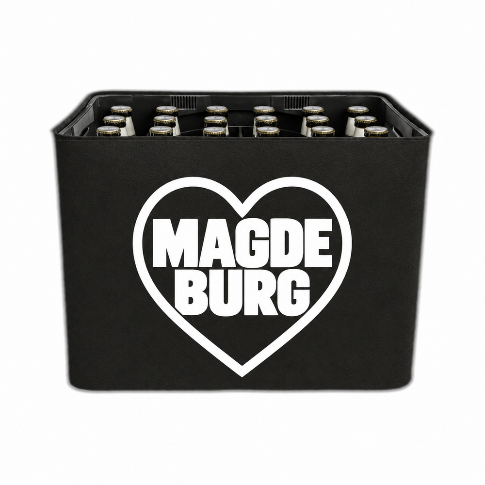 KistenBlende Magdeburg Stadt mit Herz auf Bierkasten