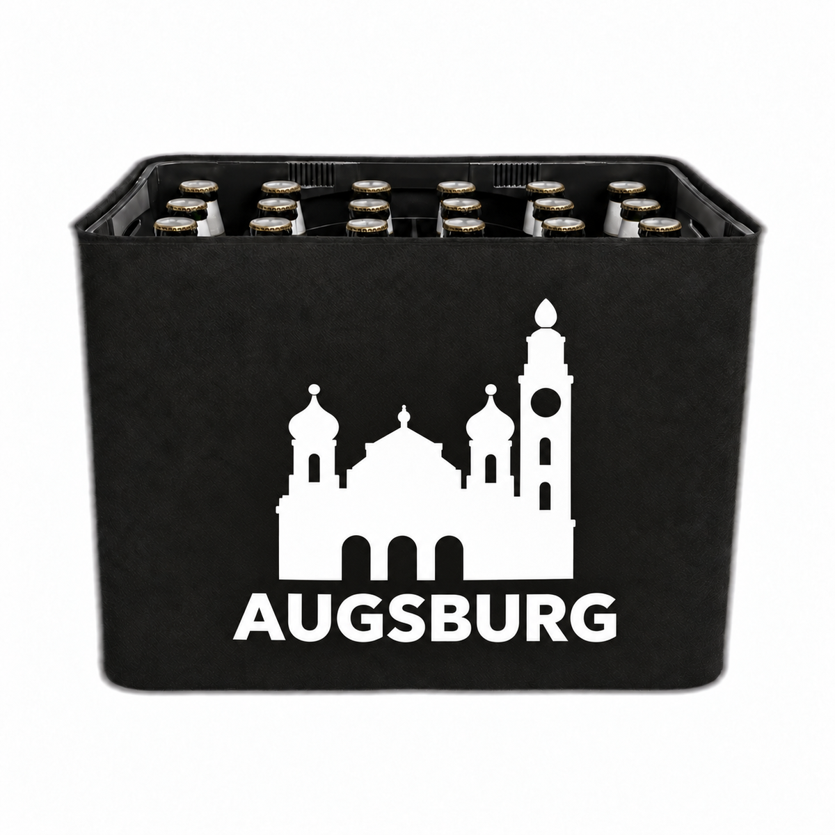 KistenBlende Augsburg Stadt Silhouette 2 auf Bierkasten
