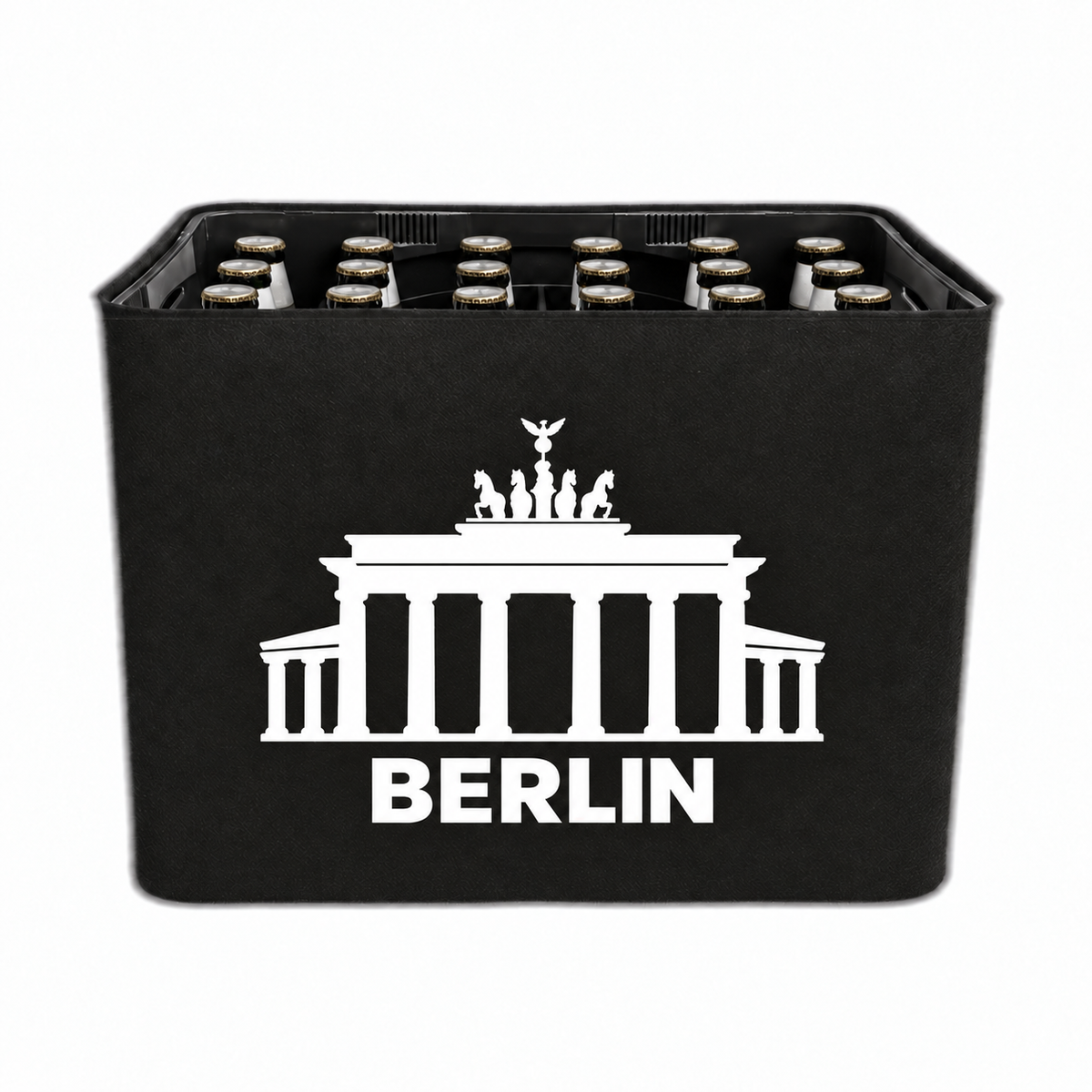 KistenBlende Berlin Stadt Silhouette 2 auf Bierkasten