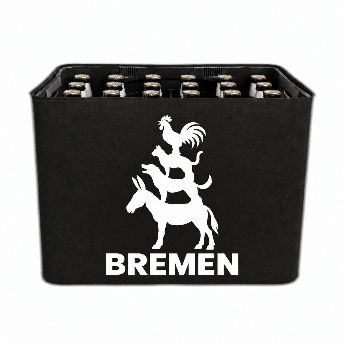 KistenBlende Bremen Stadt Silhouette 2 auf Bierkasten
