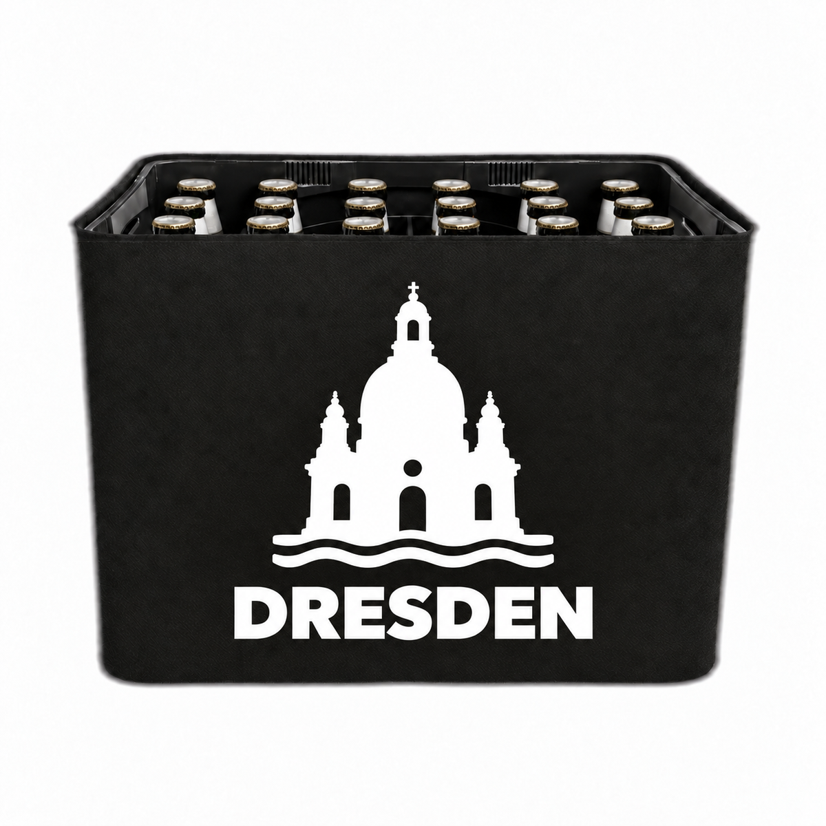 KistenBlende Dresden Stadt Silhouette 2 auf Bierkasten