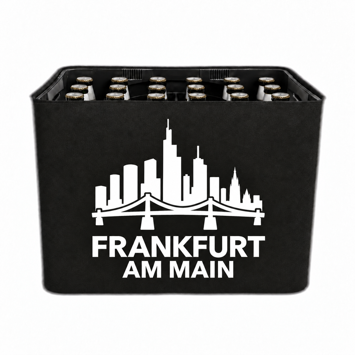 KistenBlende Frankfurt am Main Stadt Silhouette 2 auf Bierkasten