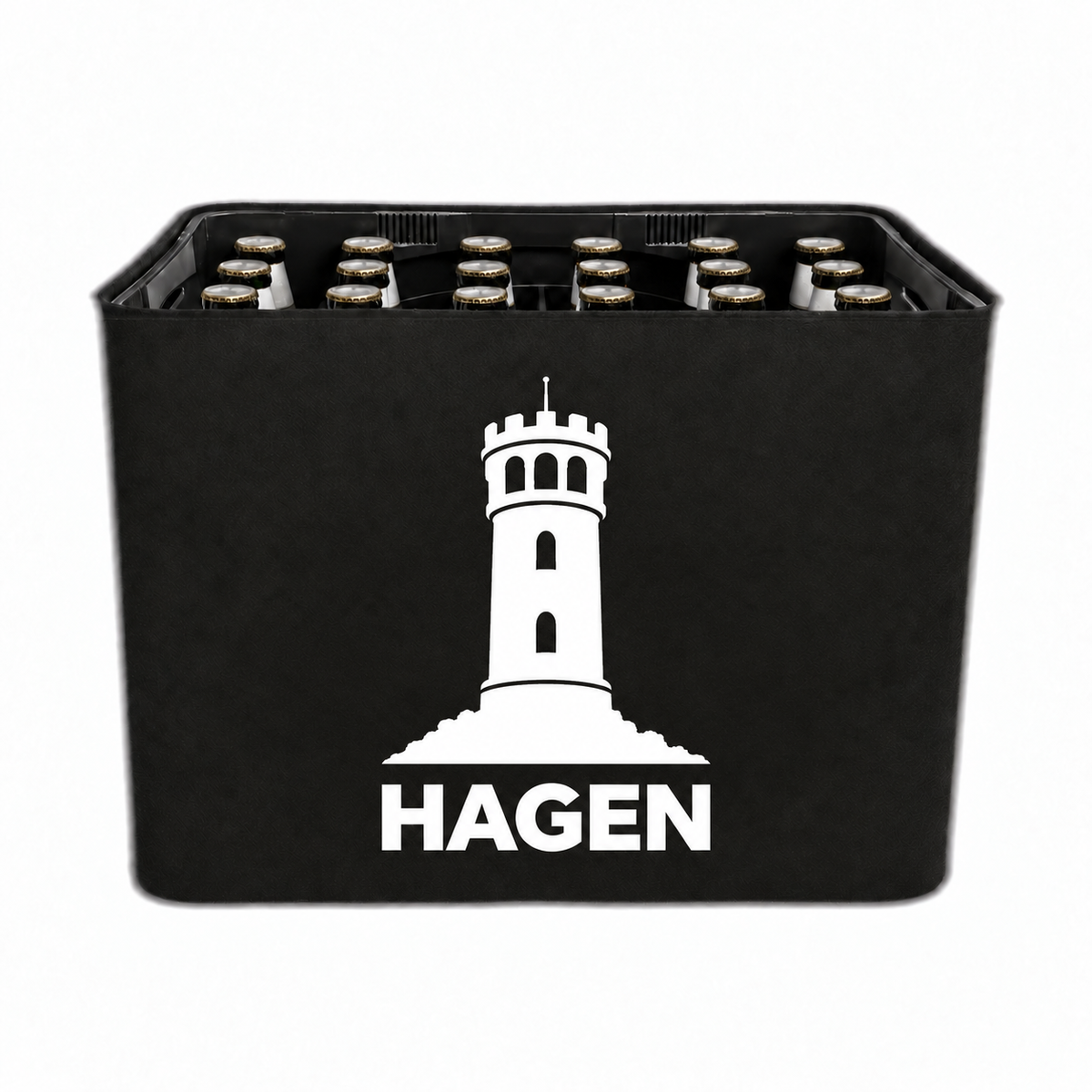 KistenBlende Hagen Stadt Silhouette 2 auf Bierkasten