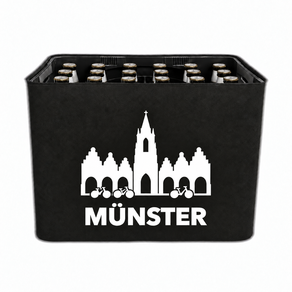 KistenBlende Münster Stadt Silhouette 2 auf Bierkasten