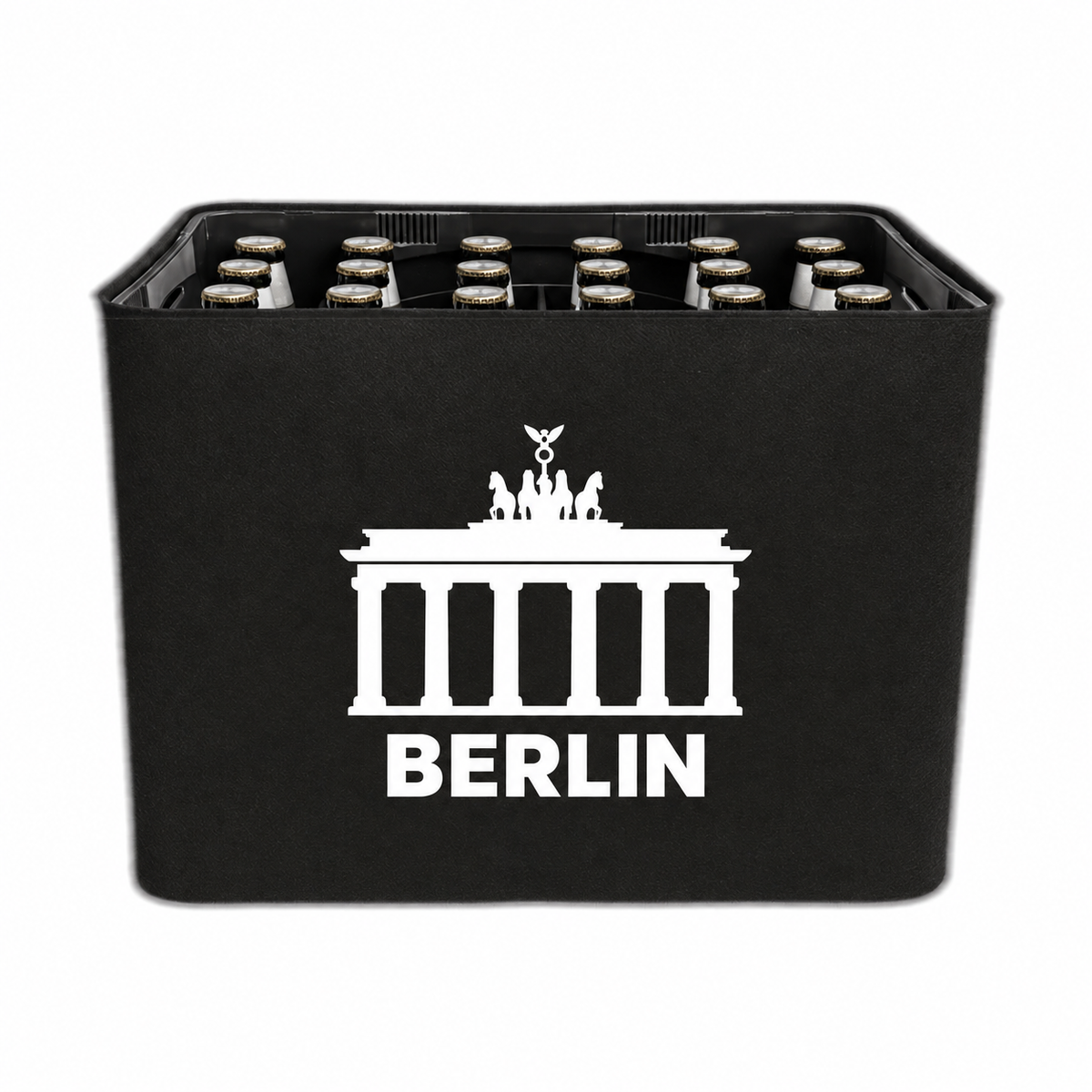 KistenBlende Berlin Stadt Silhouette auf Bierkasten