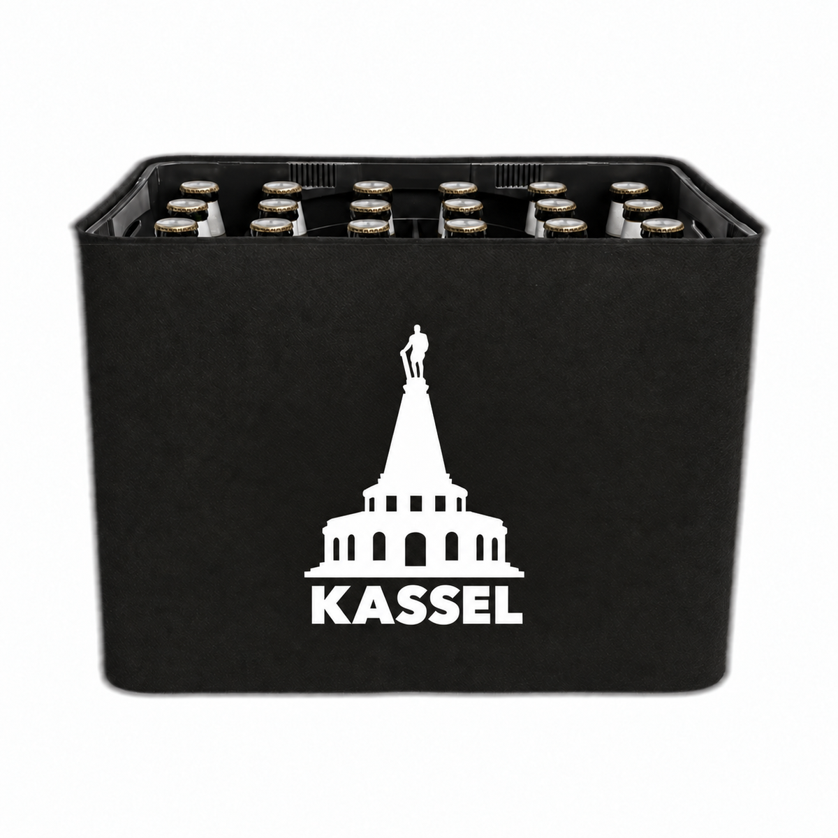 KistenBlende Kassel Stadt Silhouette auf Bierkasten