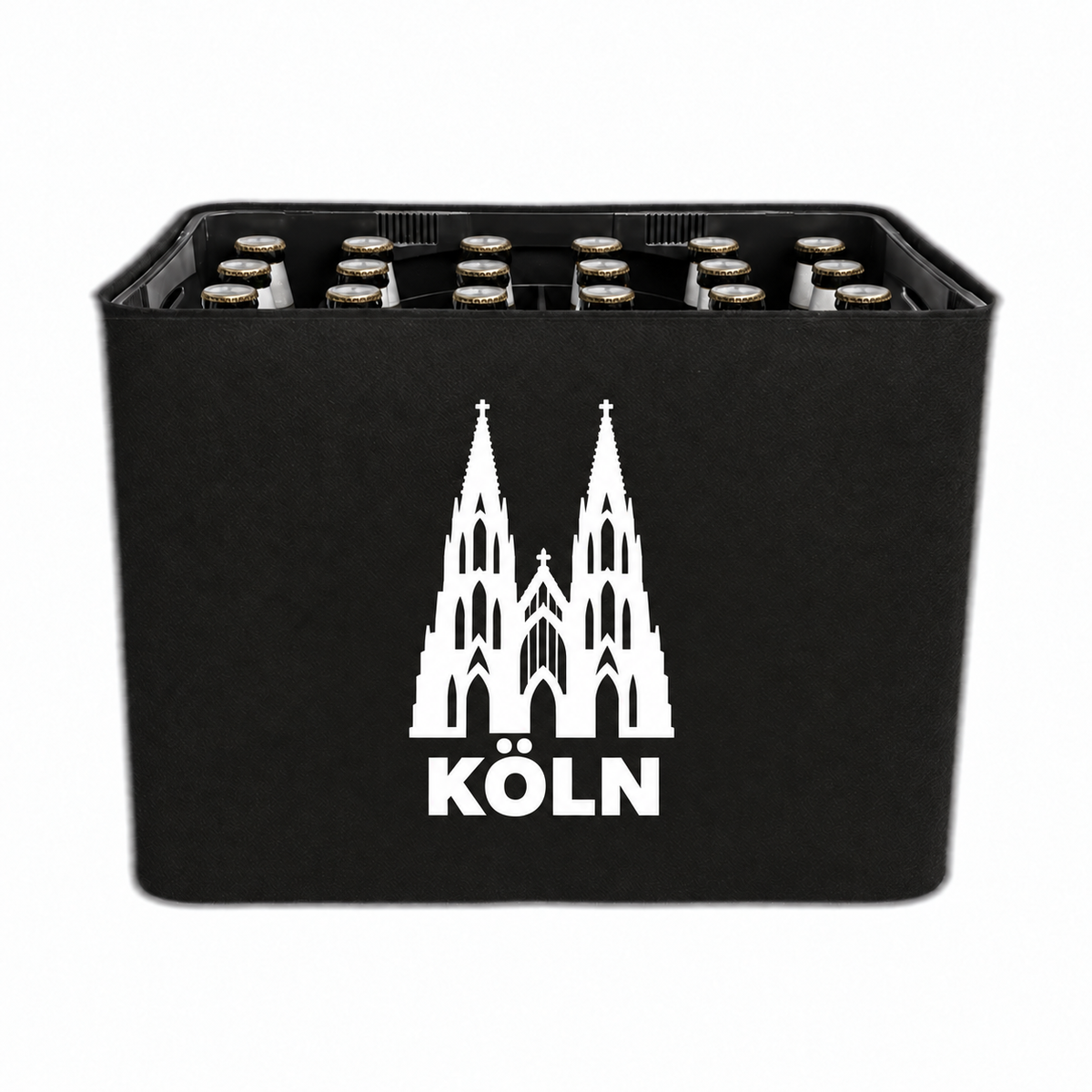 KistenBlende Köln Stadt Silhouette auf Bierkasten