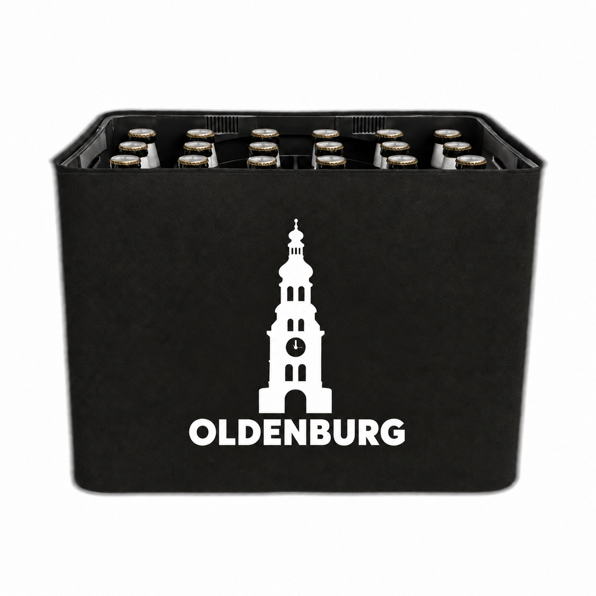 KistenBlende Oldenburg (Oldenburg) Stadt Silhouette auf Bierkasten
