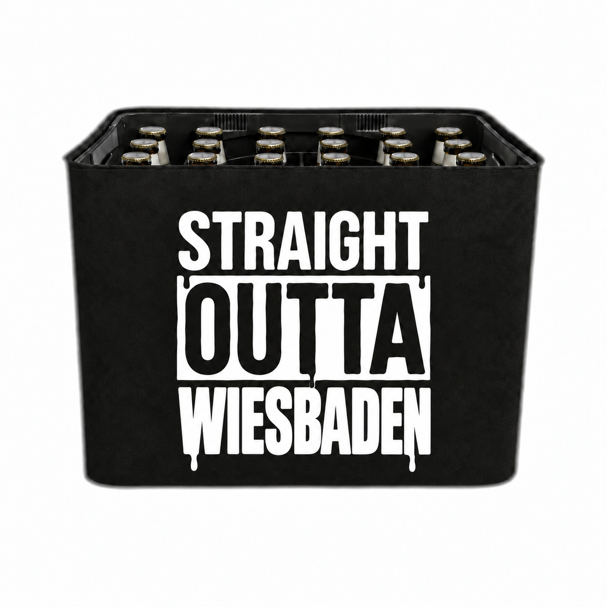 KistenBlende STRAIGHT OUTTA Wiesbaden auf Bierkasten