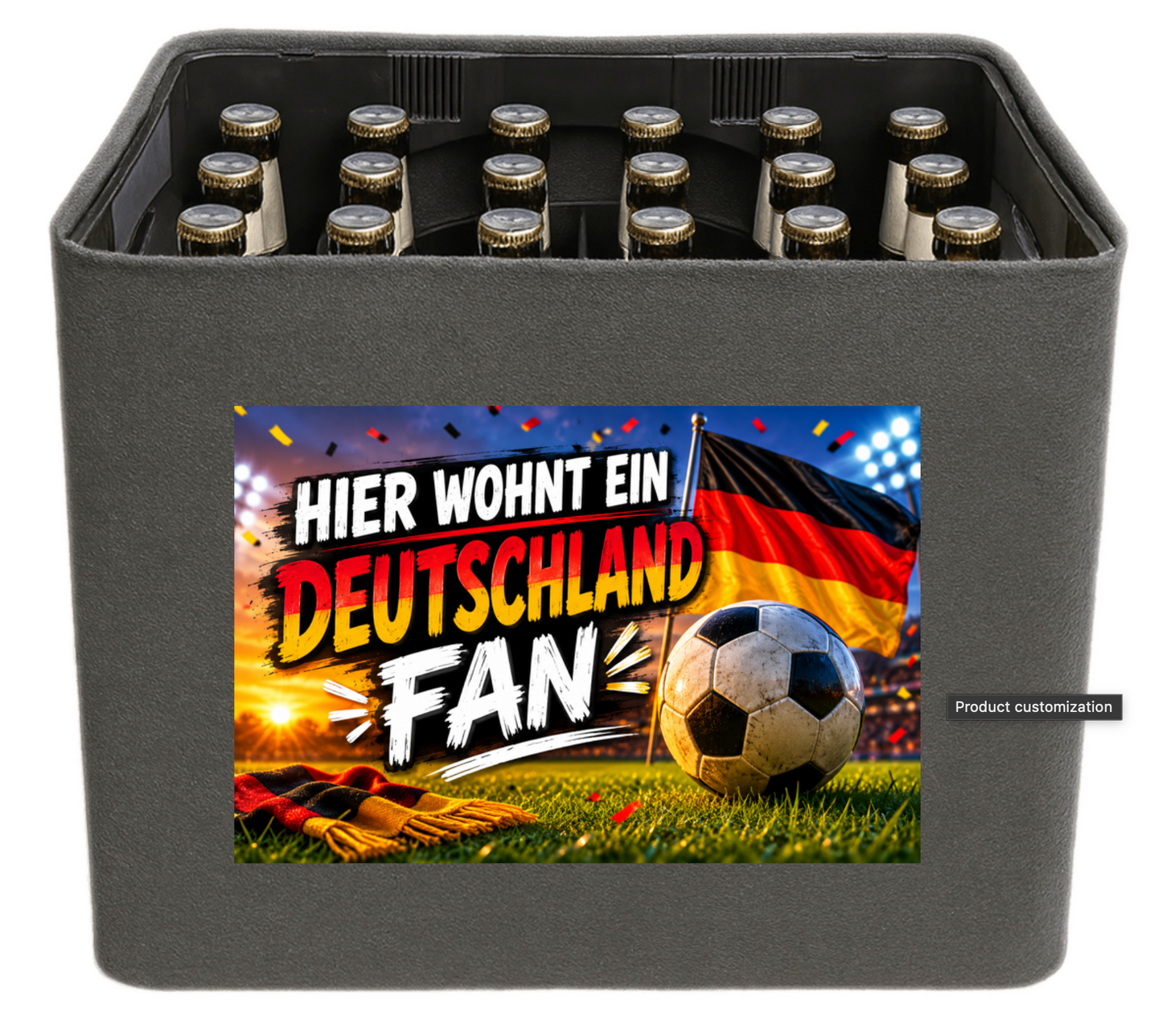 FUSSBALL WM 2026 FanBlende: HIER WOHNT EIN DEUTSCHLAND FAN FLAGGE