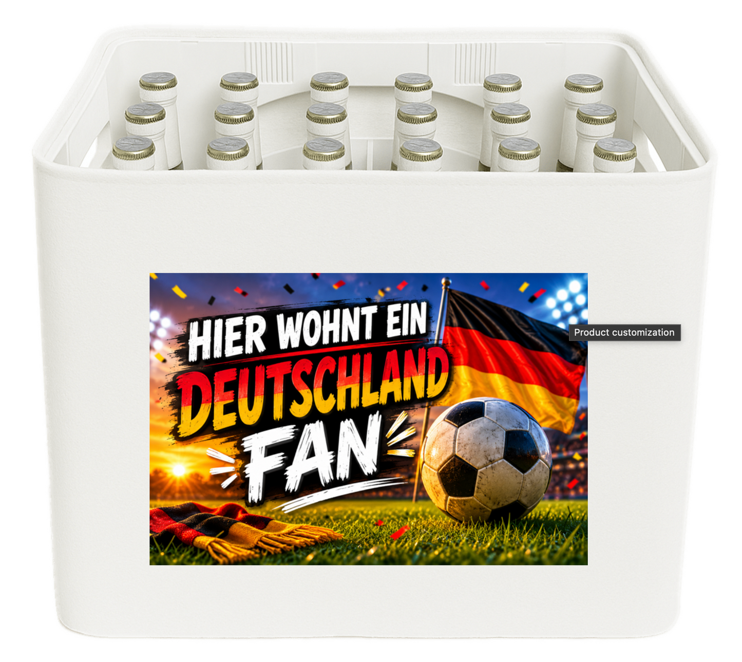 FUSSBALL WM 2026 FanBlende: HIER WOHNT EIN DEUTSCHLAND FAN FLAGGE