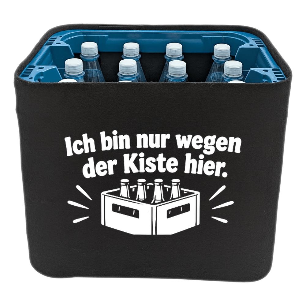 KistenBlende – Ich bin nur wegen der Kiste hier. – Wasserkiste PET 12 × 1 l