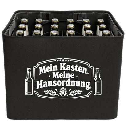KistenBlende – Mein Kasten. Meine Hausordnung. – Bierkasten 24 × 0,33 l und 20 × 0,5 l