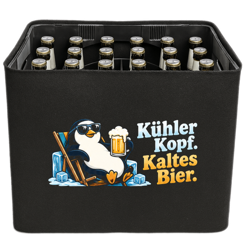 KistenBlende – Kühler Kopf. Kaltes Bier. – Bierkasten 24 × 0,33 l und 20 × 0,5 l