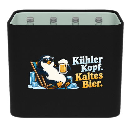 KistenBlende – Kühler Kopf. Kaltes Bier. – Wasserkiste GLAS 12 × 0,7 l