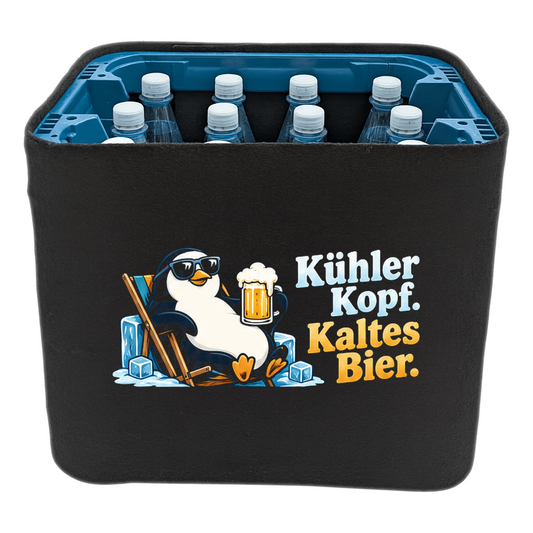KistenBlende – Kühler Kopf. Kaltes Bier. – Wasserkiste PET 12 × 1 l