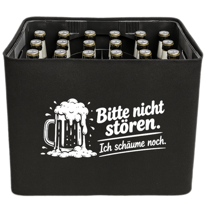 KistenBlende – Bitte nicht stören. Ich schäume noch. – Bierkasten 24 × 0,33 l und 20 × 0,5 l