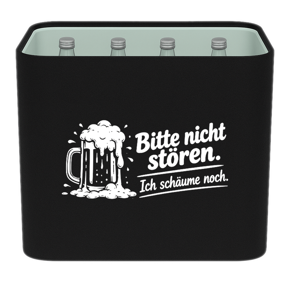 KistenBlende – Bitte nicht stören. Ich schäume noch. – Wasserkiste GLAS 12 × 0,7 l