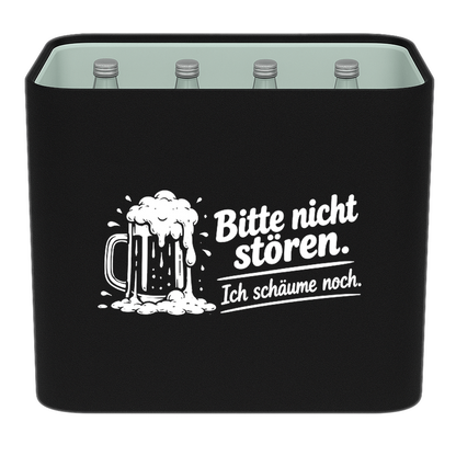 KistenBlende – Bitte nicht stören. Ich schäume noch. – Wasserkiste GLAS 12 × 0,7 l