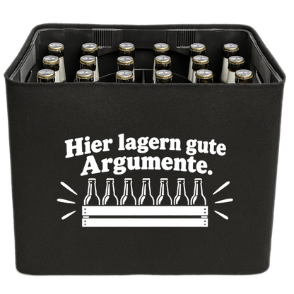 KistenBlende – Hier lagern gute Argumente. – Bierkasten 24 × 0,33 l und 20 × 0,5 l