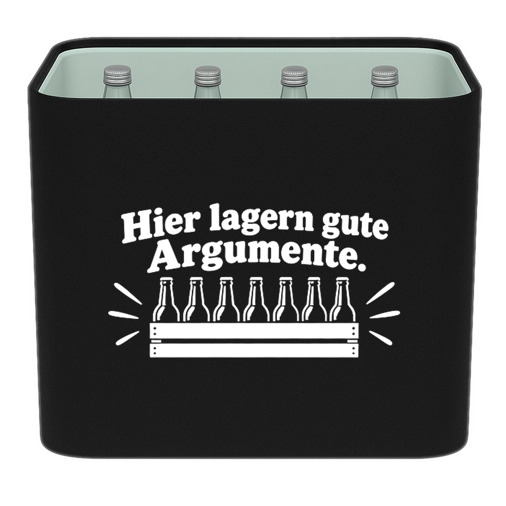KistenBlende – Hier lagern gute Argumente. – Wasserkiste GLAS 12 × 0,7 l