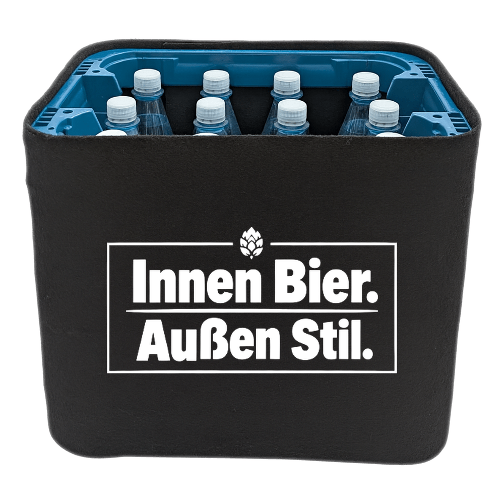 KistenBlende – Innen Bier. Außen Stil. – Wasserkiste PET 12 × 1 l
