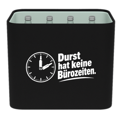 KistenBlende – Durst hat keine Bürozeiten. – Wasserkiste GLAS 12 × 0,7 l