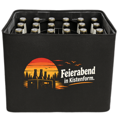 KistenBlende – Feierabend in Kistenform. – Bierkasten 24 × 0,33 l und 20 × 0,5 l