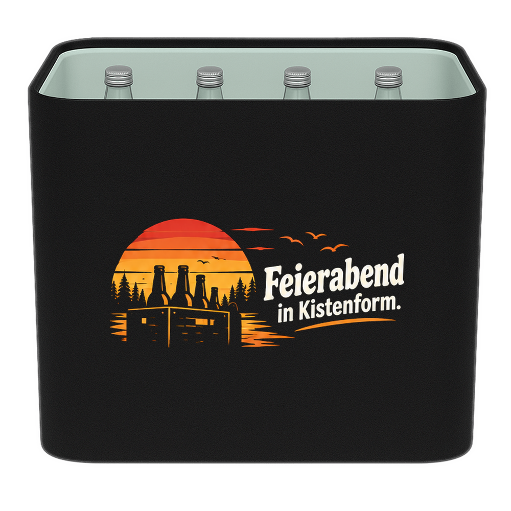 KistenBlende – Feierabend in Kistenform. – Wasserkiste GLAS 12 × 0,7 l