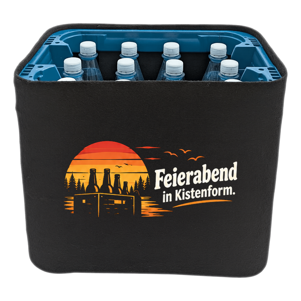 KistenBlende – Feierabend in Kistenform. – Wasserkiste PET 12 × 1 l
