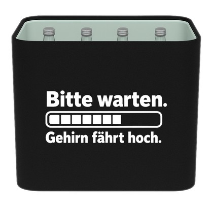 KistenBlende – Bitte warten. Gehirn fährt hoch. – Wasserkiste GLAS 12 × 0,7 l