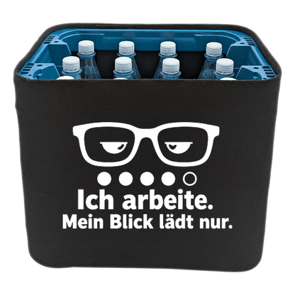 KistenBlende – Ich arbeite. Mein Blick lädt nur. – Wasserkiste PET 12 × 1 l