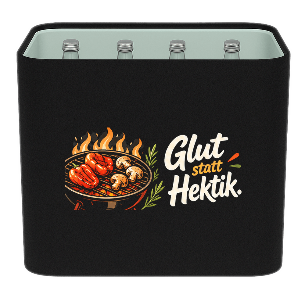 KistenBlende – Glut statt Hektik. – Wasserkiste Glas 12 × 0,75 l