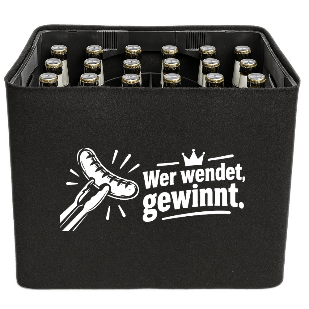 KistenBlende – Wer wendet, gewinnt. – Bierkasten 24 × 0,33 l und 20 × 0,5 l