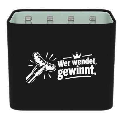 KistenBlende – Wer wendet, gewinnt. – Wasserkiste Glas 12 × 0,75 l
