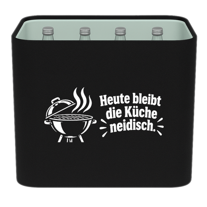 KistenBlende – Heute bleibt die Küche neidisch. – Wasserkiste Glas 12 × 0,75 l