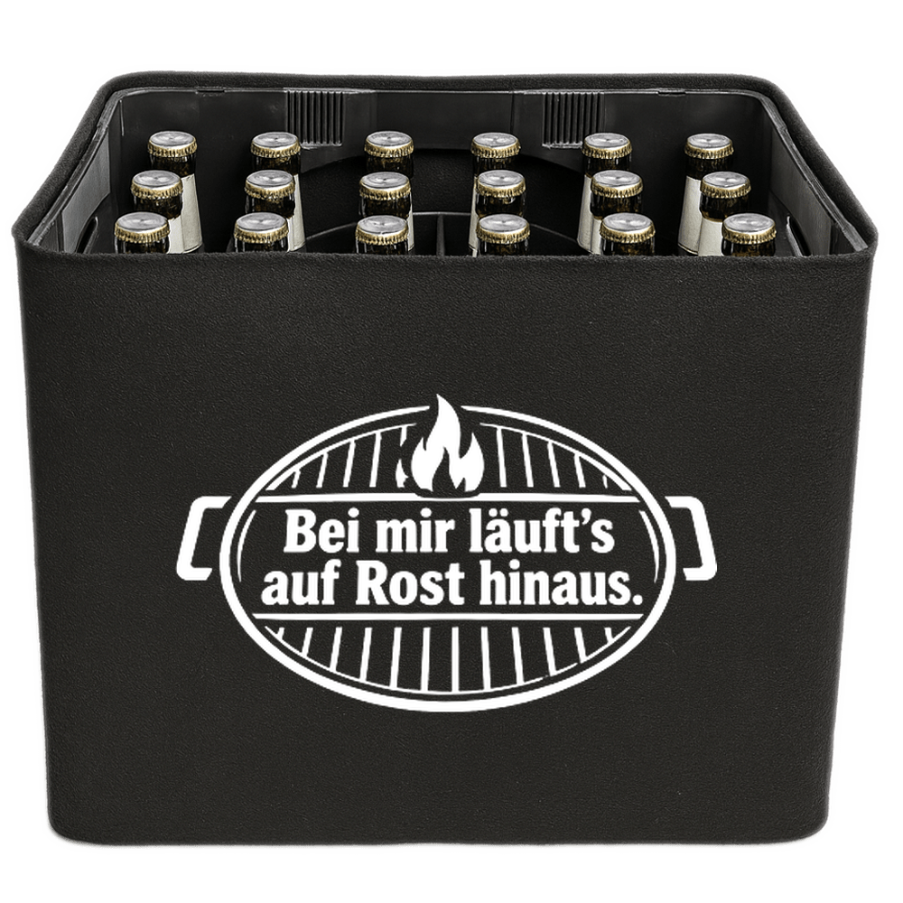 KistenBlende – Bei mir läuft’s auf Rost hinaus. – Bierkasten 24 × 0,33 l und 20 × 0,5 l