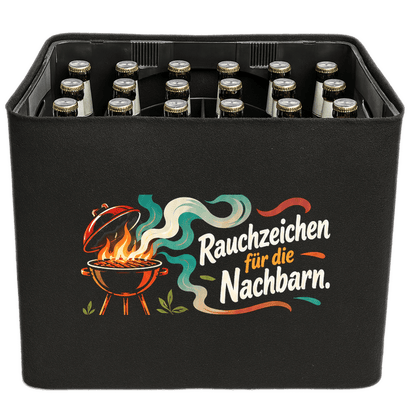 KistenBlende – Rauchzeichen für die Nachbarn. – Bierkasten 24 × 0,33 l und 20 × 0,5 l