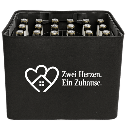KistenBlende – Zwei Herzen. Ein Zuhause. – Bierkasten 24 × 0,33 L / 20 × 0,5 L