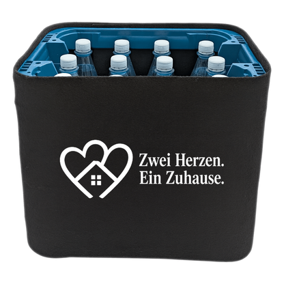 KistenBlende – Zwei Herzen. Ein Zuhause. – Wasserkiste PET 12 × 1 L