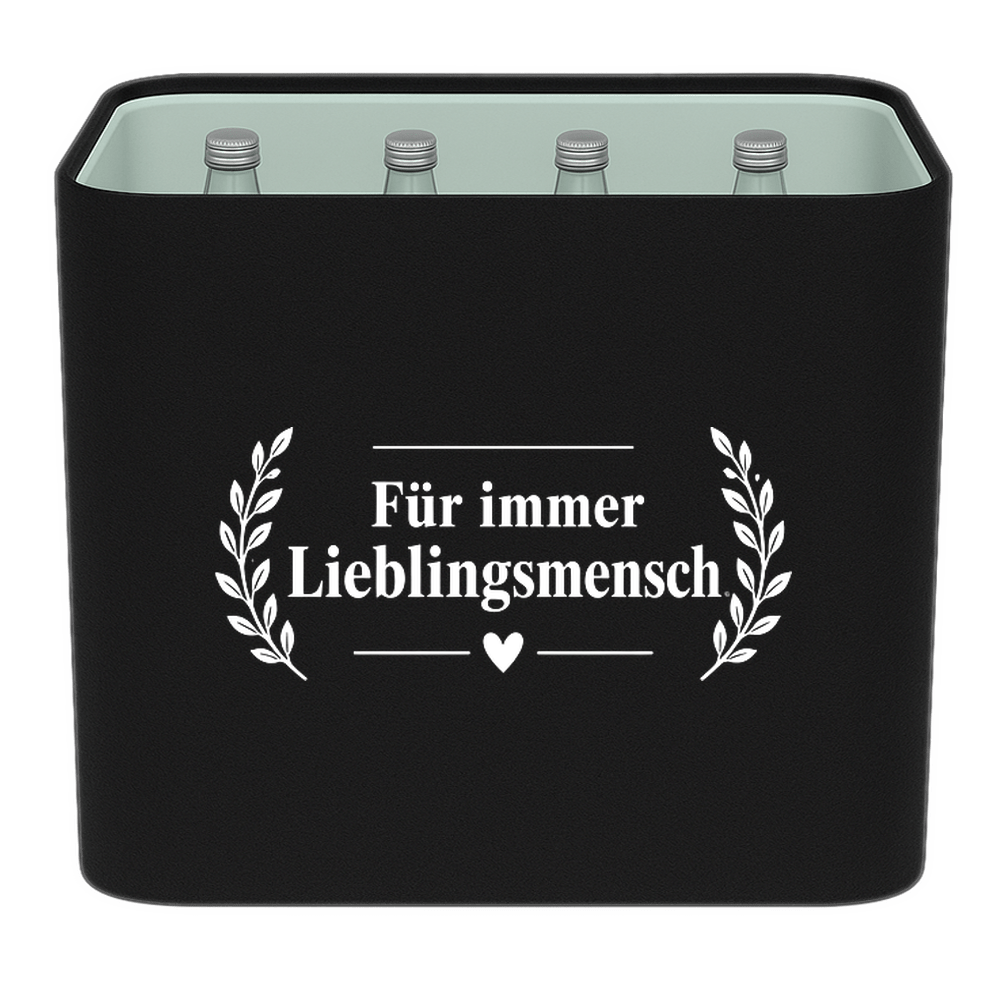 KistenBlende – Für immer Lieblingsmensch. – Wasserkiste GLAS 12 × 0,7 L