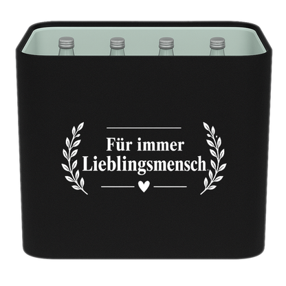 KistenBlende – Für immer Lieblingsmensch. – Wasserkiste GLAS 12 × 0,7 L