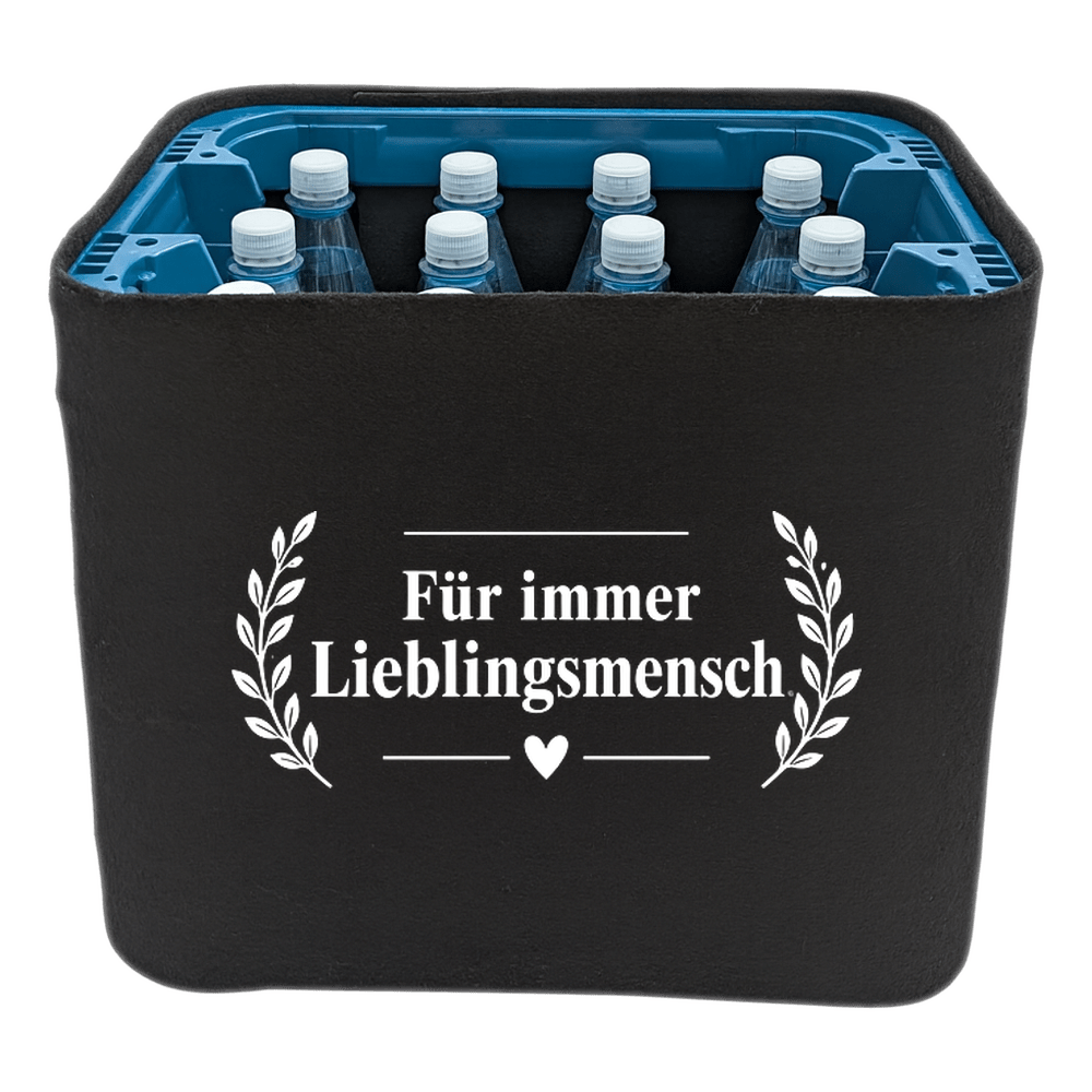 KistenBlende – Für immer Lieblingsmensch. – Wasserkiste PET 12 × 1 L