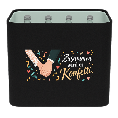 KistenBlende – Zusammen wird es Konfetti. – Wasserkiste GLAS 12 × 0,7 L