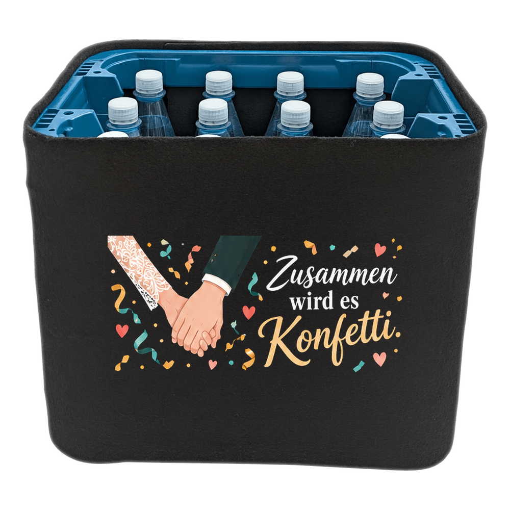KistenBlende – Zusammen wird es Konfetti. – Wasserkiste PET 12 × 1 L